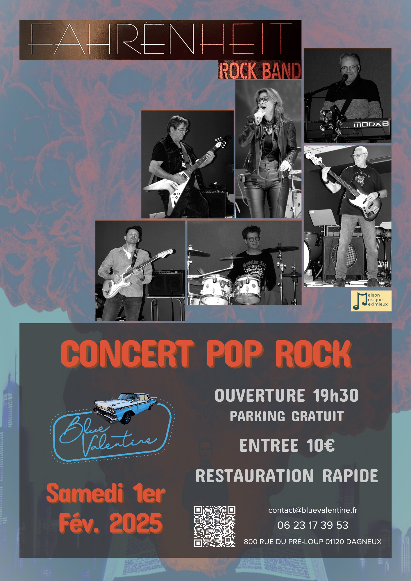 concert, Pop Rock, Blue Valentine, Fahrenheit